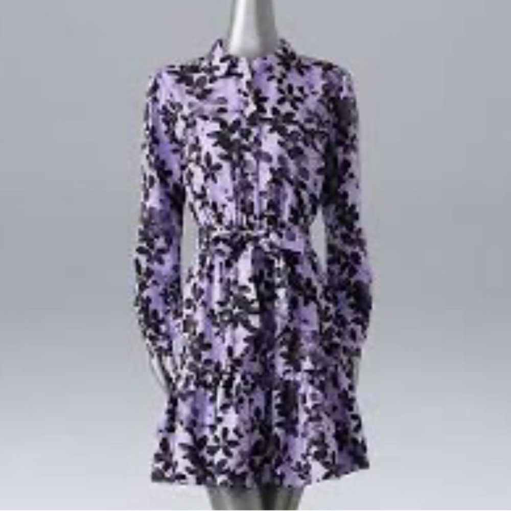 Simply Vera Vera Wang Long Sleeve Tiered Mini Dress Size XXL